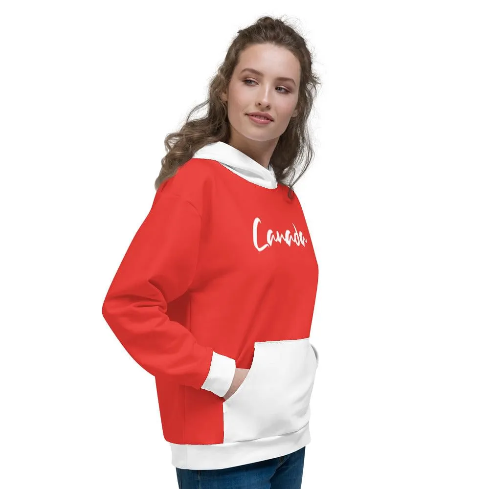 Canada Flag Hoodie / Patriot Hoodie / Red - White Hoodie
