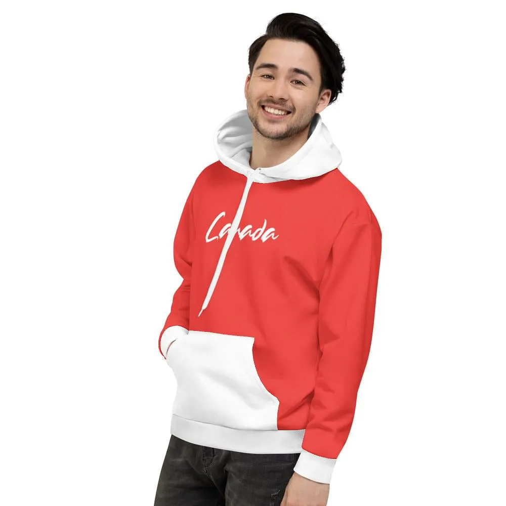 Canada Flag Hoodie / Patriot Hoodie / Red - White Hoodie