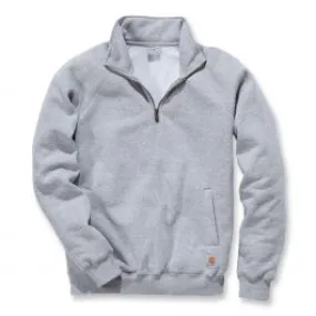 Carhartt&#x20;K503&#x20;Midweight&#x20;Quarter&#x20;Zip&#x20;Mock&#x20;Neck&#x20;Sweatshirt&#x20;-&#x20;Heather&#x20;Grey