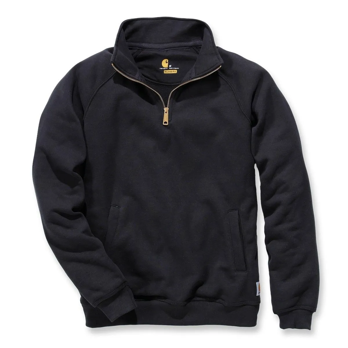 Carhartt&#x20;K503&#x20;Midweight&#x20;Quarter&#x20;Zip&#x20;Mock&#x20;Neck&#x20;Sweatshirt&#x20;-&#x20;Heather&#x20;Grey