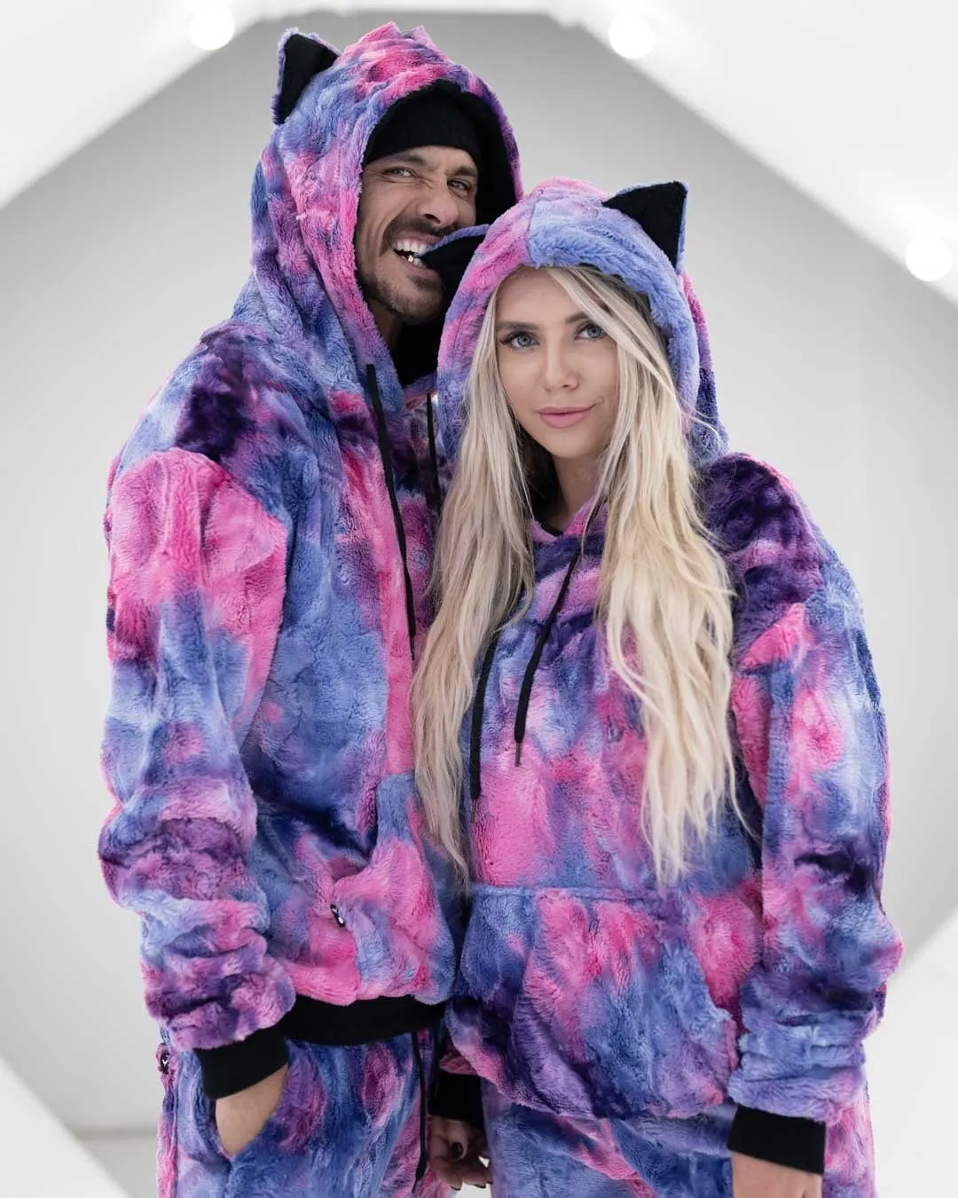 Cotton Candy Cat Classic ULTRA SOFT Faux Fur Hoodie | Men's