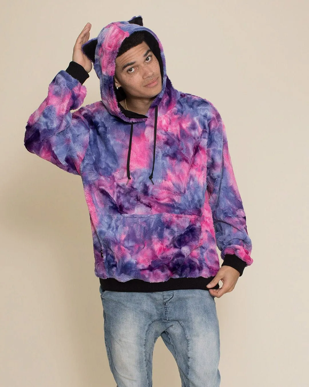 Cotton Candy Cat Classic ULTRA SOFT Faux Fur Hoodie | Men's