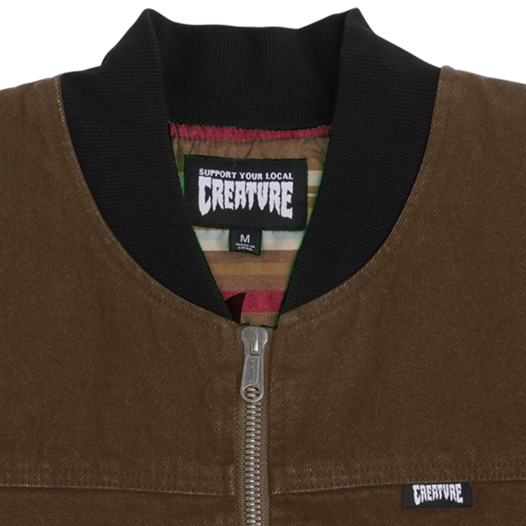 Creature Bonehead Flame Vest Work Top Brown
