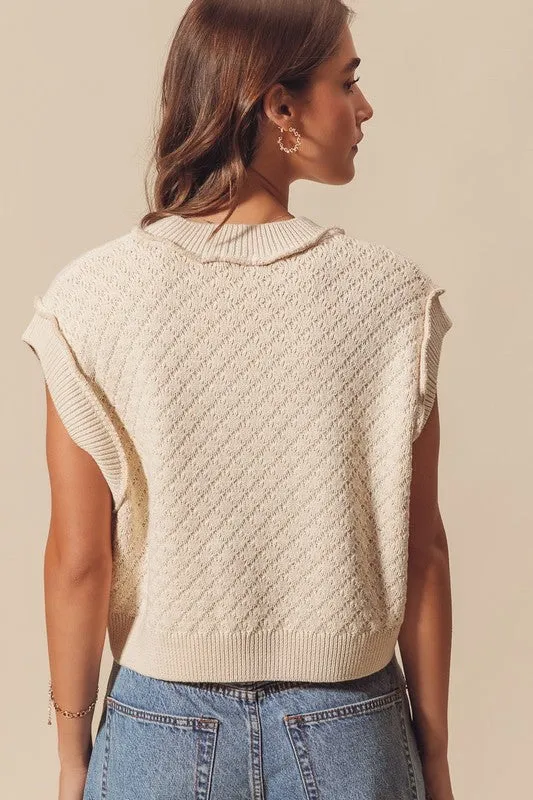 Crew Neck Crop Sweater