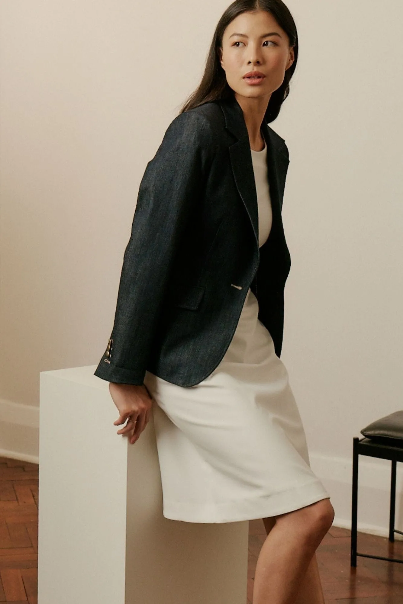 Lily Jacket - Blue Denim Cashmere