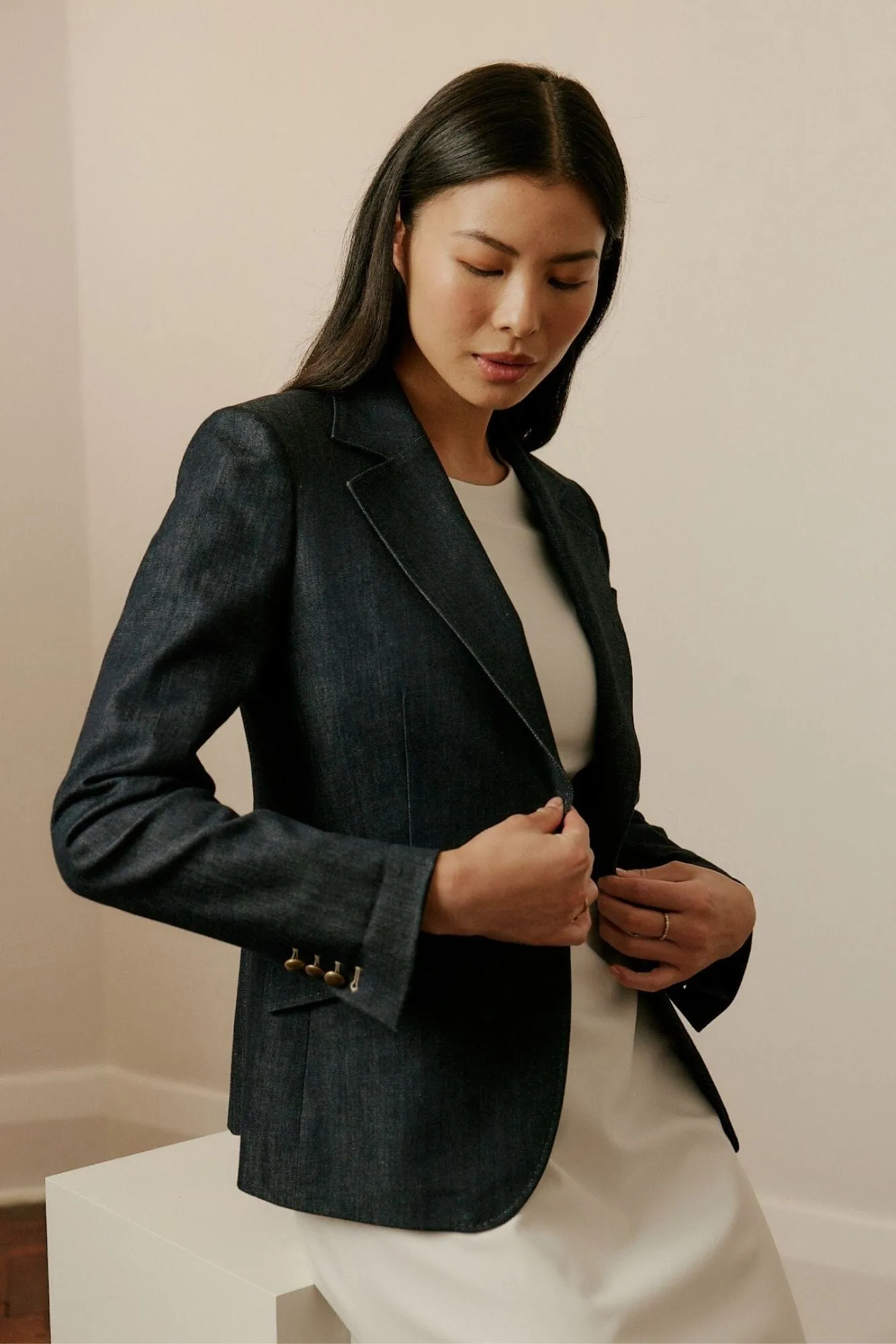 Lily Jacket - Blue Denim Cashmere
