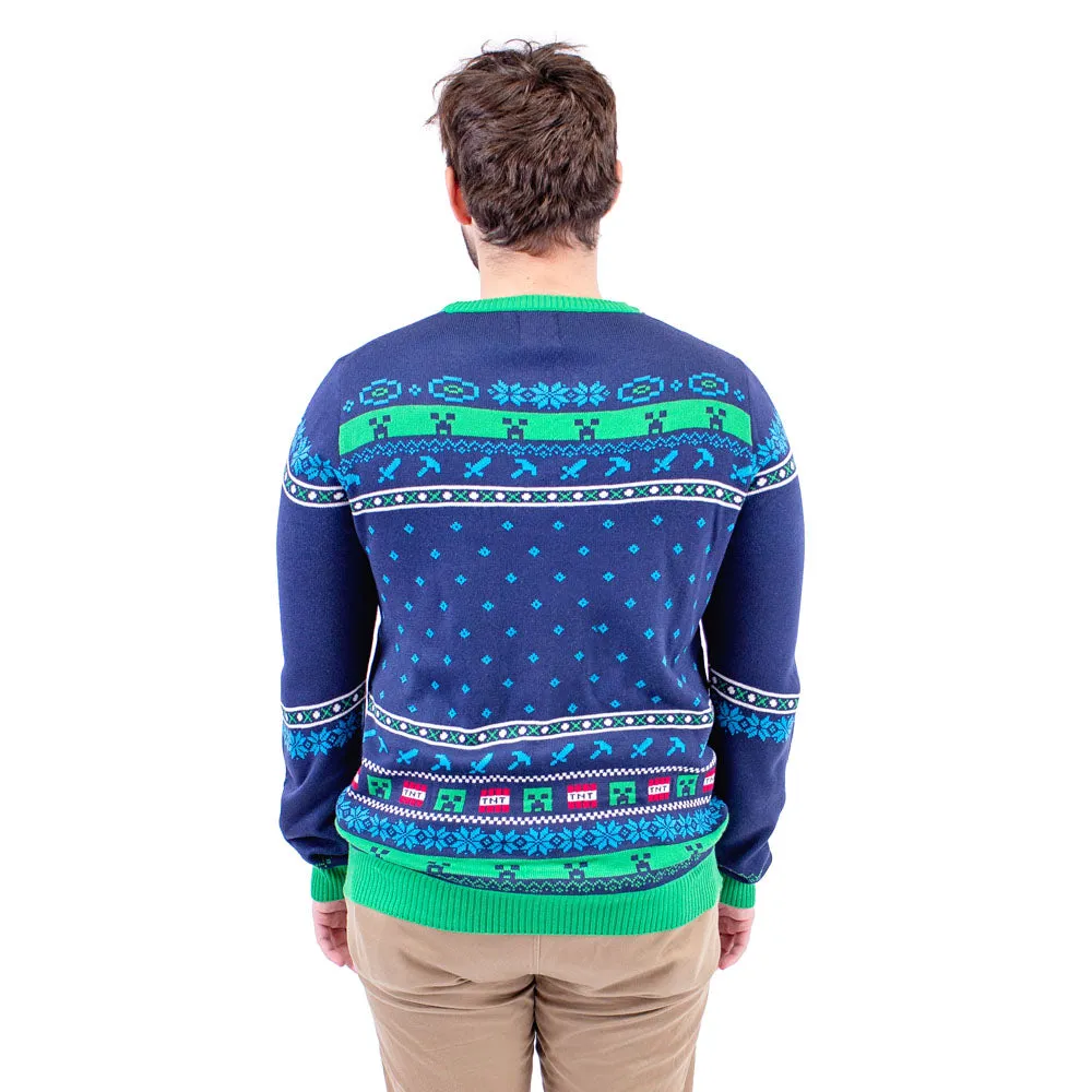Minecraft Seasons Greetings Creeper Ugly Holiday Sweater