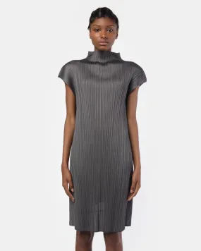 Mock Neck Sleeveless Top in Grey