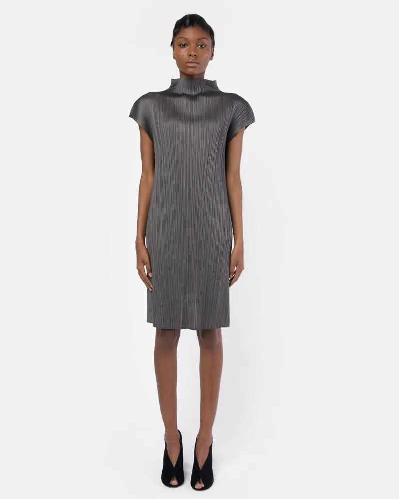 Mock Neck Sleeveless Top in Grey