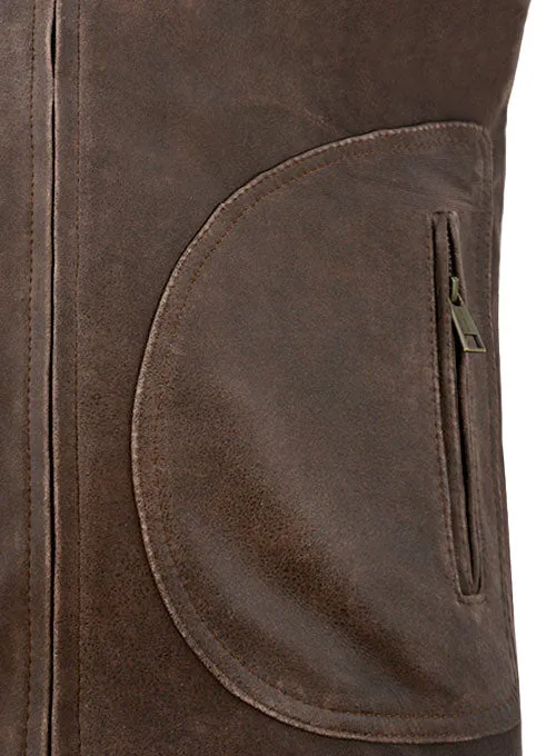 Rampage Dwayne Johnson Brown Leather Jacket
