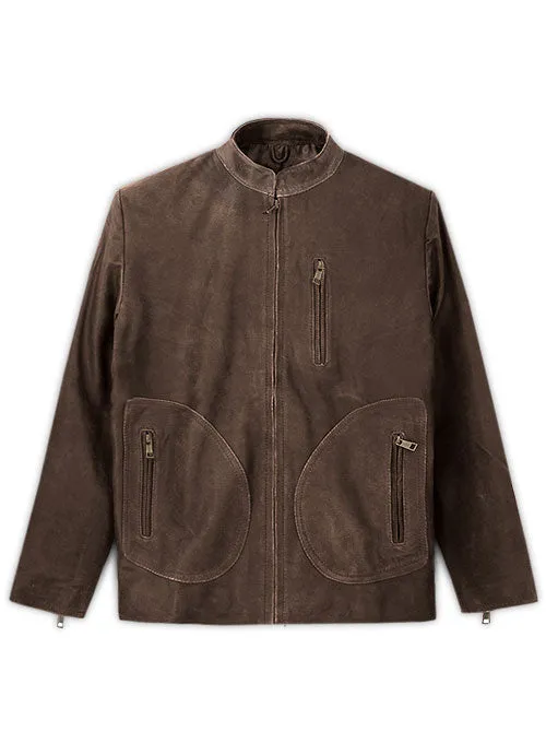 Rampage Dwayne Johnson Brown Leather Jacket