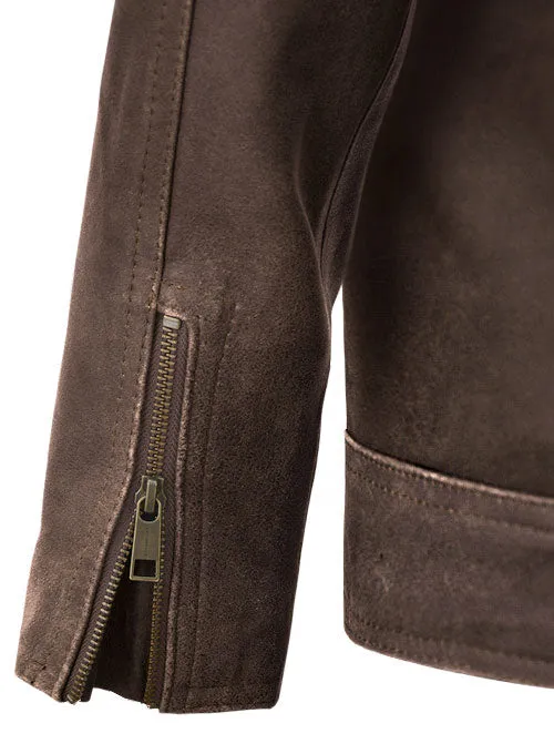 Rampage Dwayne Johnson Brown Leather Jacket