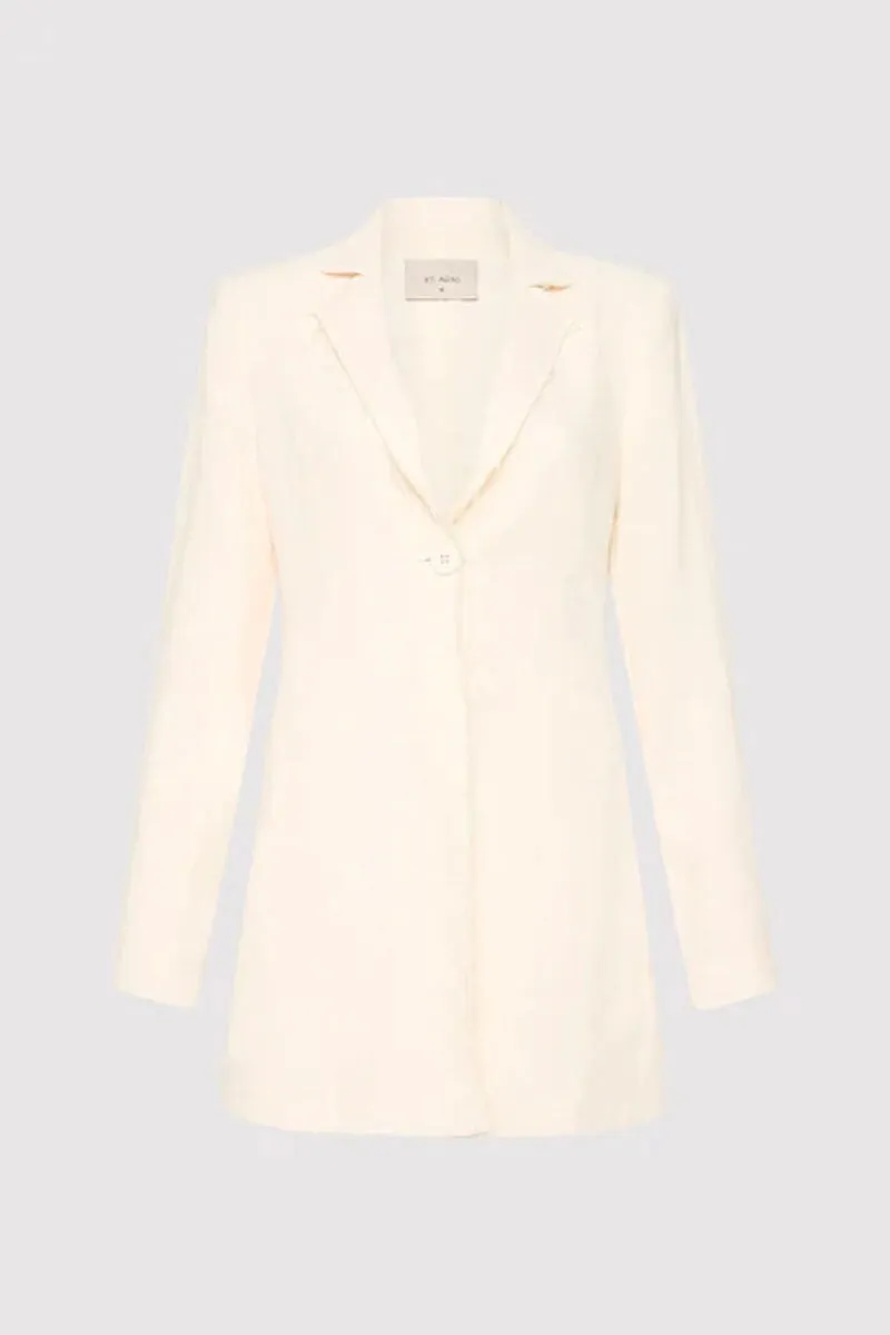RAW EDGE BLAZER-IVORY