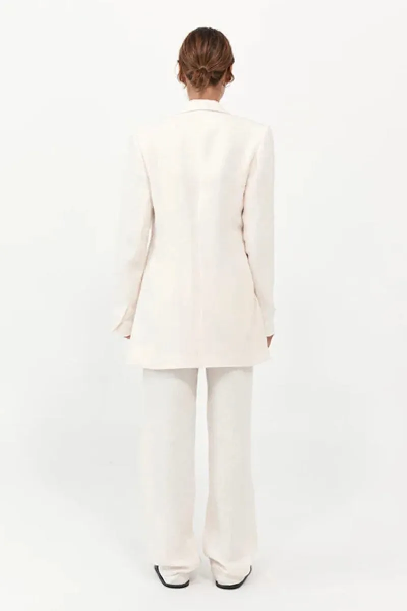 RAW EDGE BLAZER-IVORY