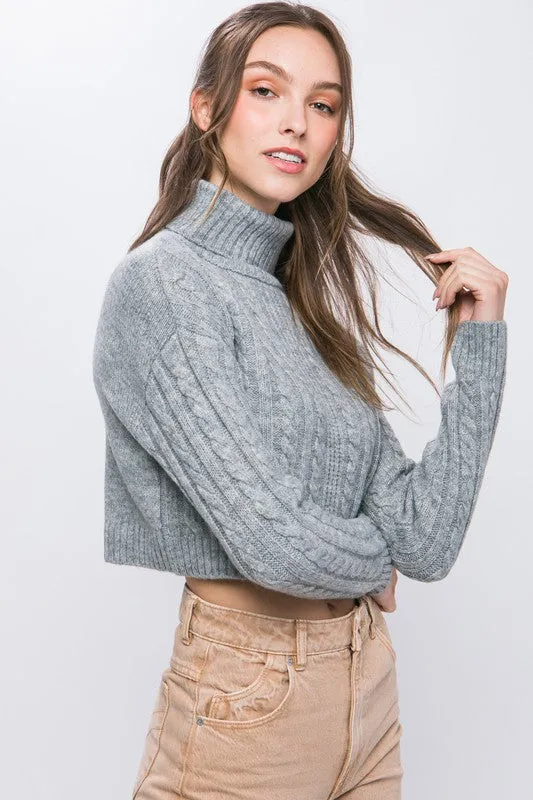 Soft High Neck Knit Sweater