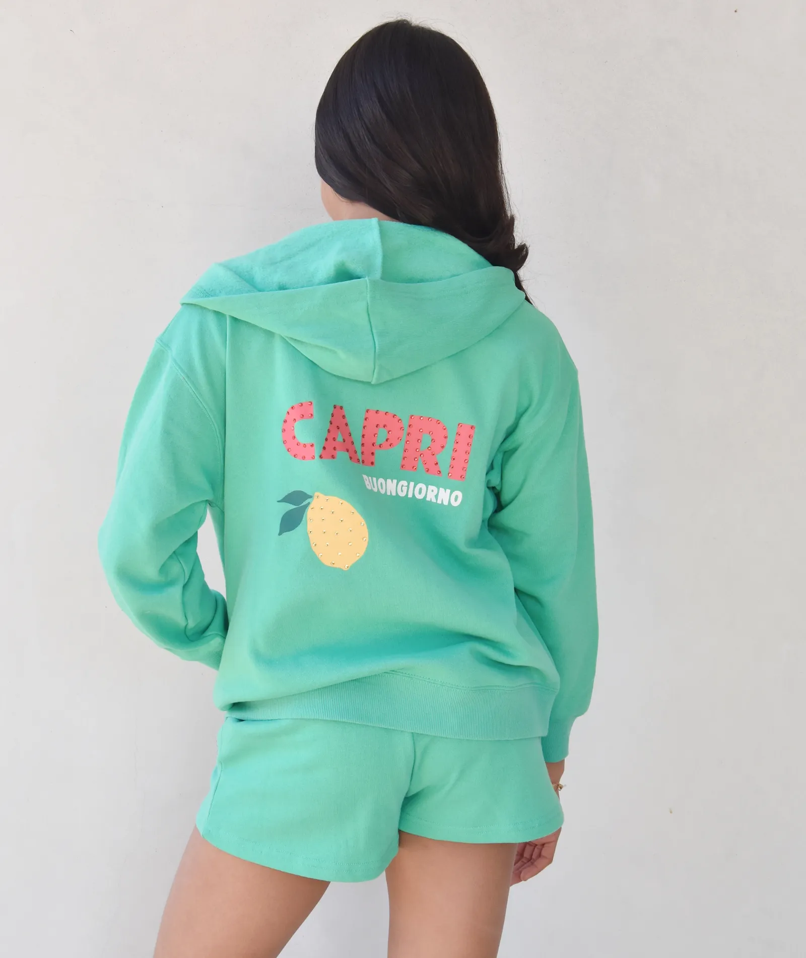Vintage Havana Girls Capri Surf Wash Zip Hoodie